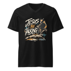 "Jesus be Talking" - Unisex Short Sleeve V-Neck T-Shirt