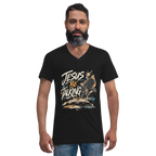 "Jesus be Talking" - Unisex Short Sleeve V-Neck T-Shirt