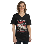 "Read the Whole Bible" - Unisex Short Sleeve V-Neck T-Shirt