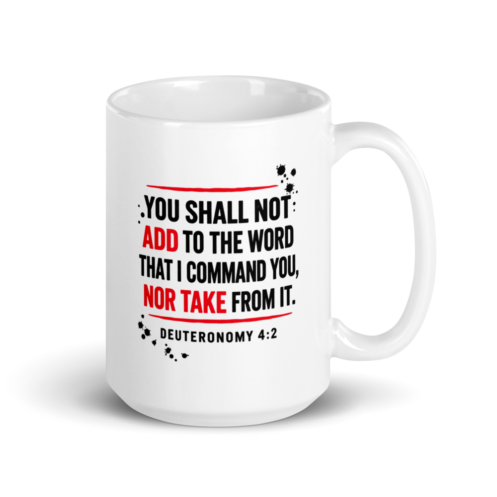 White glossy mug